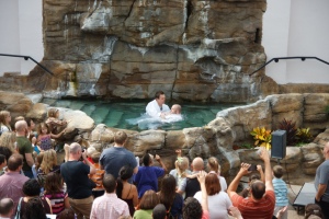 One of many baptisms at Sojourn J-Town, a campus that might not exist save for God's work in the life of one member.