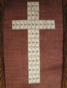 Sojourn "God Gave" liturgical art display for sermon series on money and giving