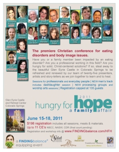 Ad for the 2011 Hungry For Hope conference, where Kristen Gilles led worship