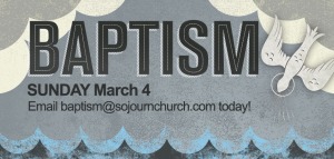 Web banner advertising Christian Baptism service