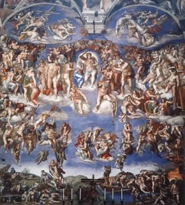 Reproduction of the Sistine Chapel's "The Last Judgment" by Michelangelo
