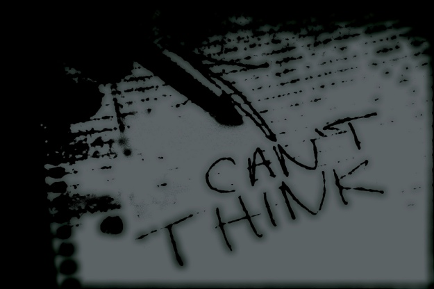 "Can't Think" graphic design banner